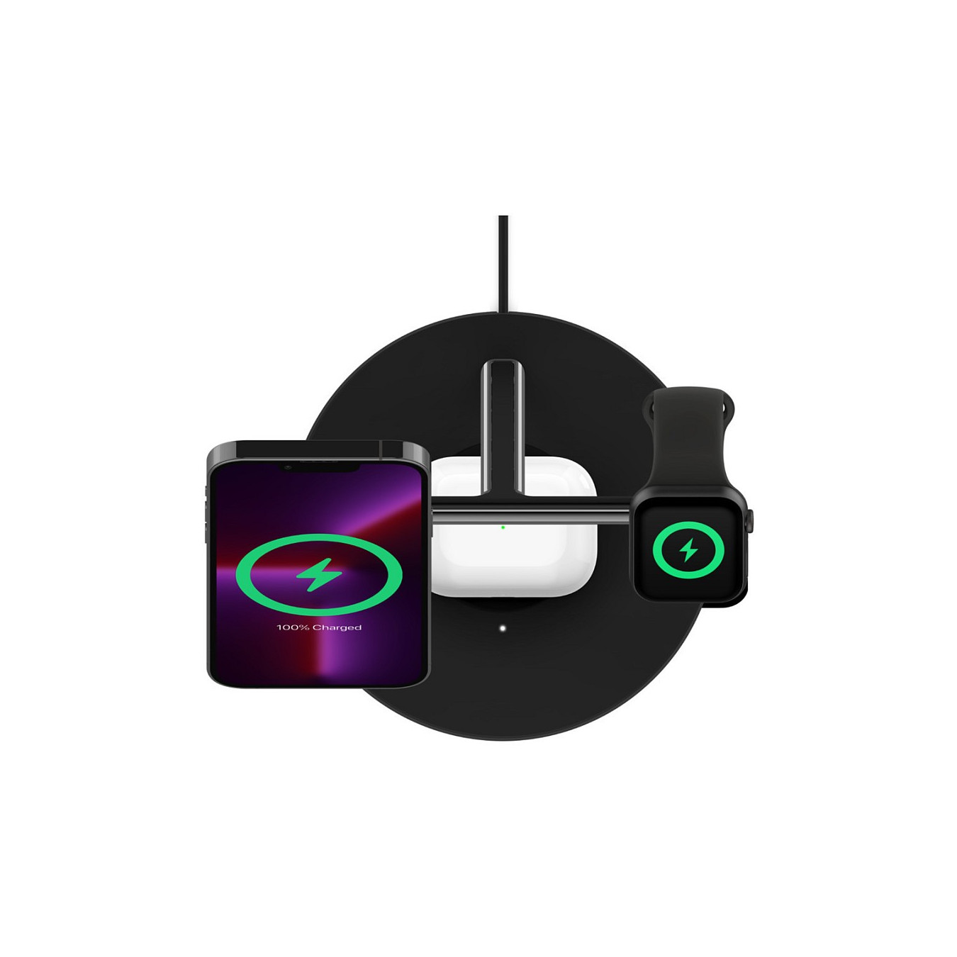 Belkin MagSafe 3-in-1-Ladegerät iPhone 12 13 Serie. schwarz — Buy in Cyprus with Fast Delivery