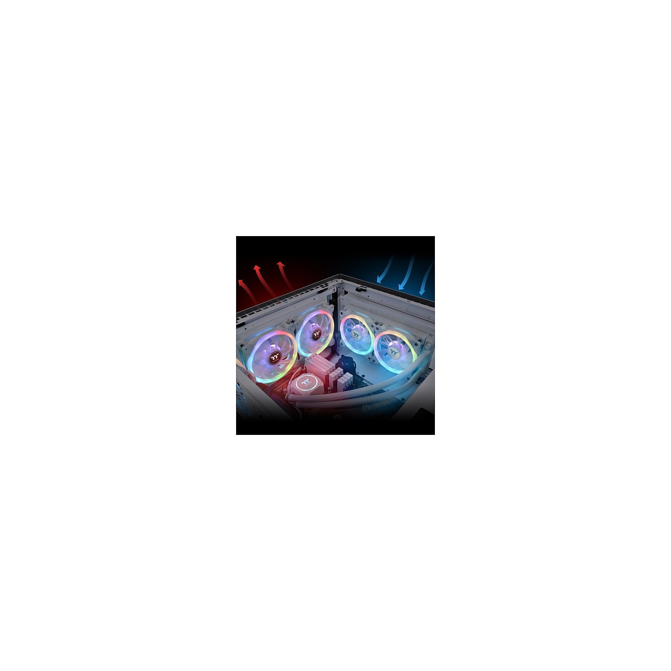 140mm Thermaltake SWAFAN 14 RGB Radiator Fan TT Premium Edition White 3 Pack — Buy in Cyprus with Fast Delivery