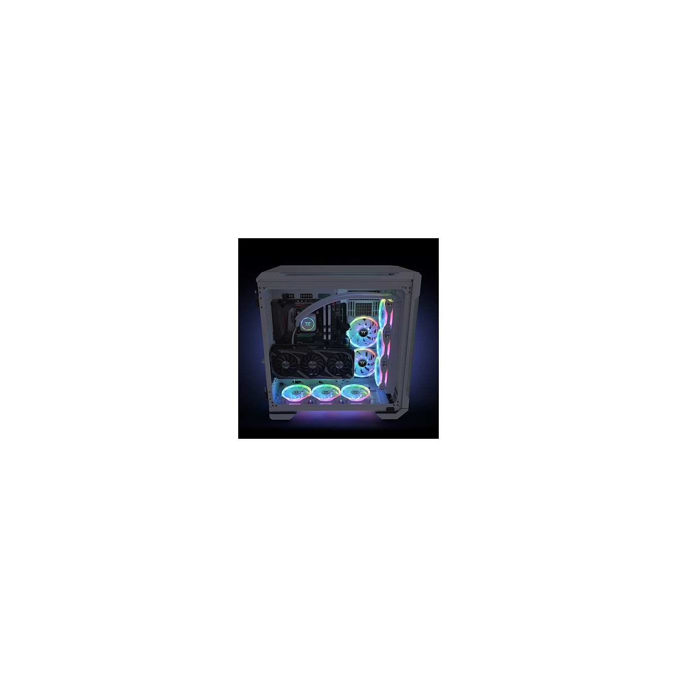 140mm Thermaltake SWAFAN 14 RGB Radiator Fan TT Premium Edition White 3 Pack — Buy in Cyprus with Fast Delivery