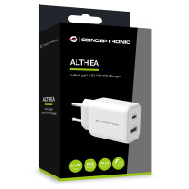 CONCEPTRONIC Ladegerät 2Port USB-C -A 33WPD3.0 PPS ws — Buy in Cyprus with Fast Delivery