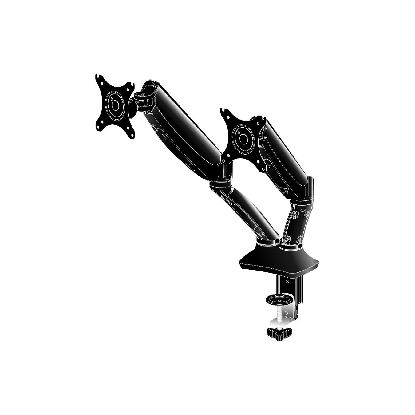 IIYAMA Tischklemme Duo 100x100 -5kg 10-27'' schwarz hv Gasfeder — Buy in Cyprus with Fast Delivery