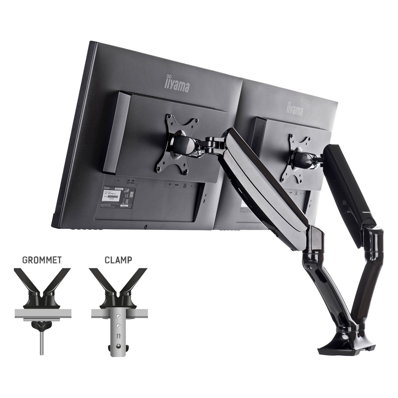 IIYAMA Tischklemme Duo 100x100 -5kg 10-27'' schwarz hv Gasfeder — Buy in Cyprus with Fast Delivery