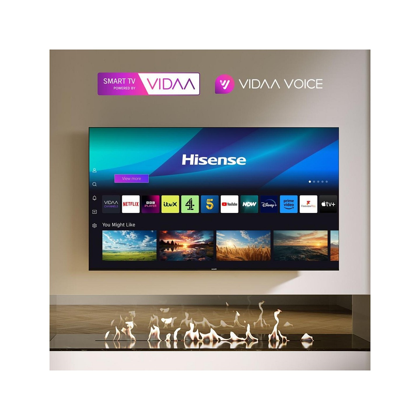 164.0cm 65' (3840x2160) Hisense 65E6NT 16:9 DLED 60Hz HDMI USB WLAN Bluetooth HDR10+ Speaker Black