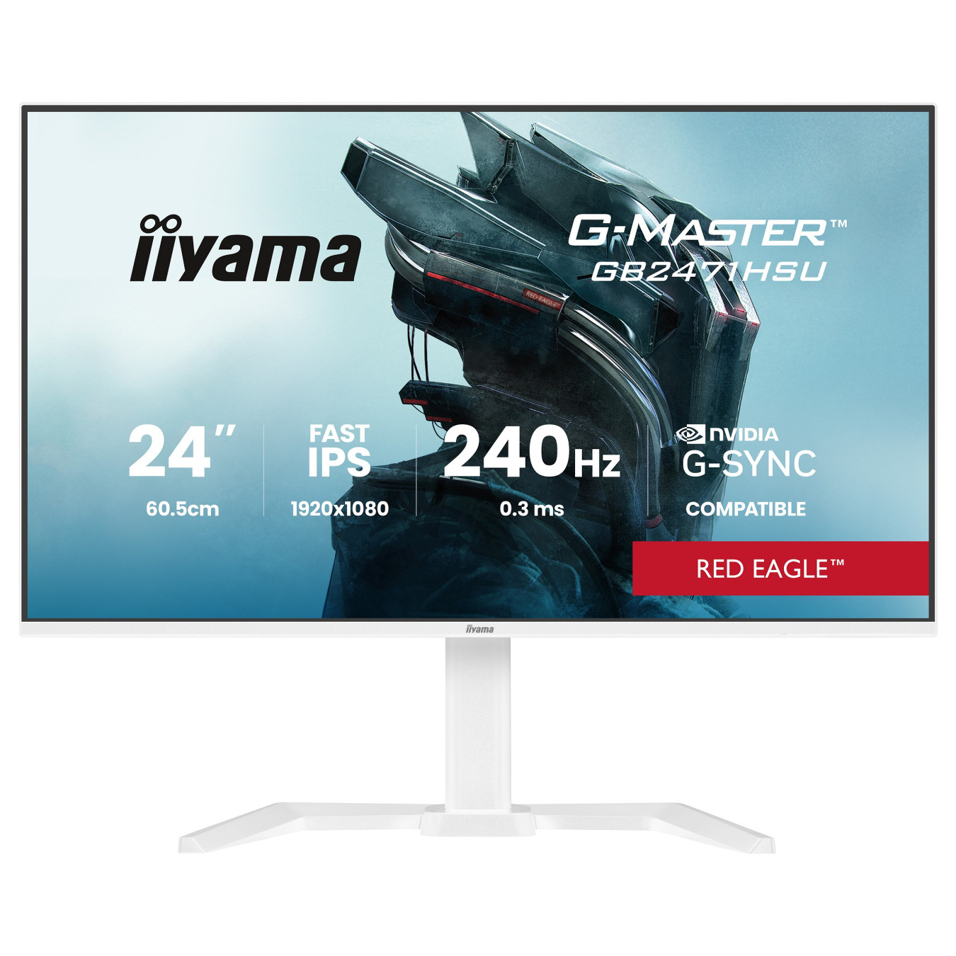 iiyama G-MASTER Red EagleTM GB2471HSU-W1 Gaming-Monitor 60.5 cm (24') weiß — Buy in Cyprus with Fast Delivery