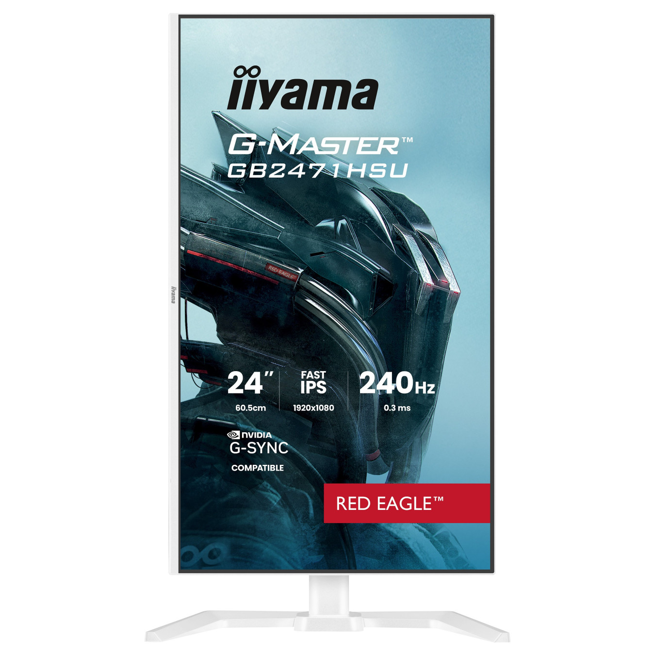 iiyama G-MASTER Red EagleTM GB2471HSU-W1 Gaming-Monitor 60.5 cm (24') weiß — Buy in Cyprus with Fast Delivery