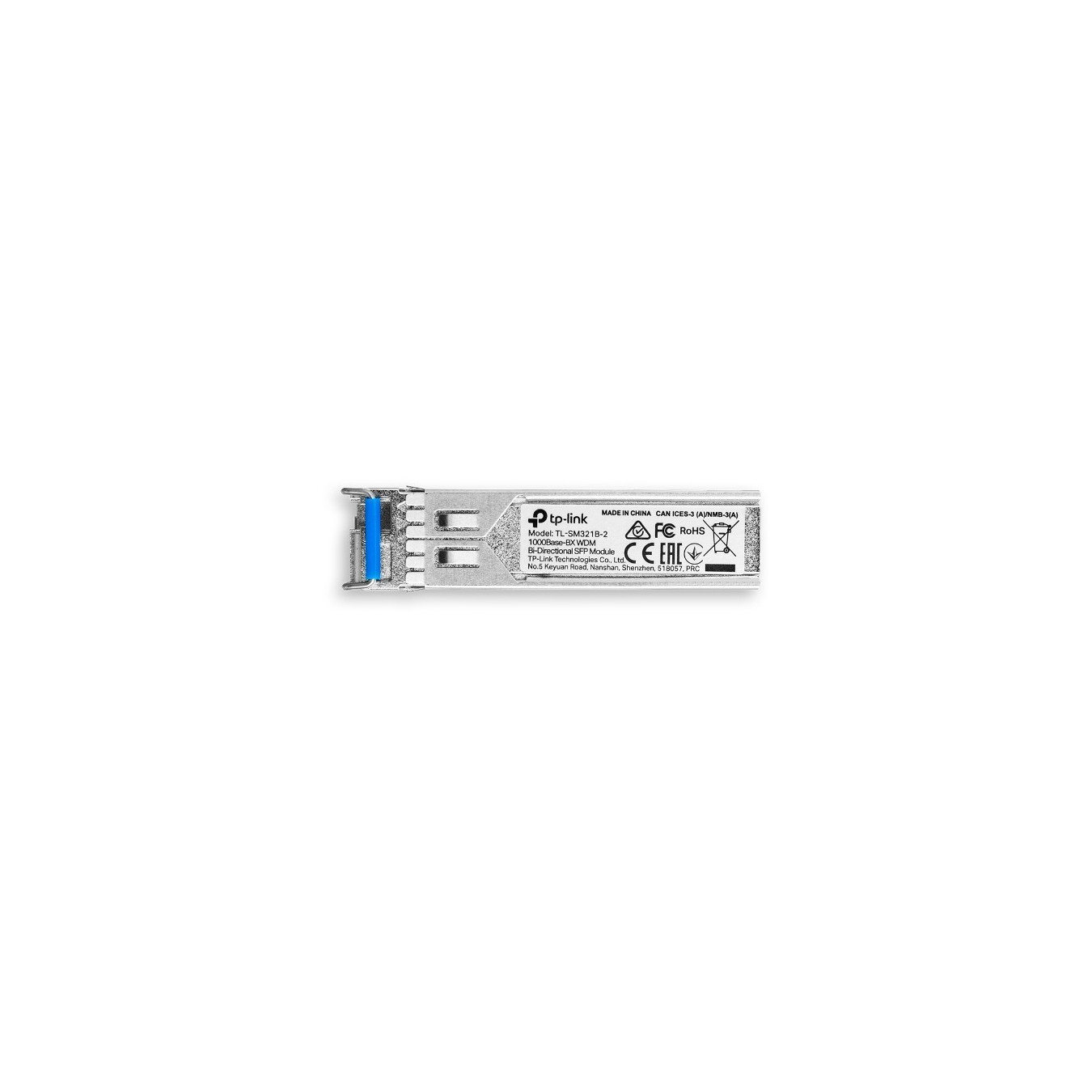 TP-Link TL-SM321B - SFP Singlemode Transceiver - 1.25Gbps, LC, 9/125µm, Metallic, up to 1 km