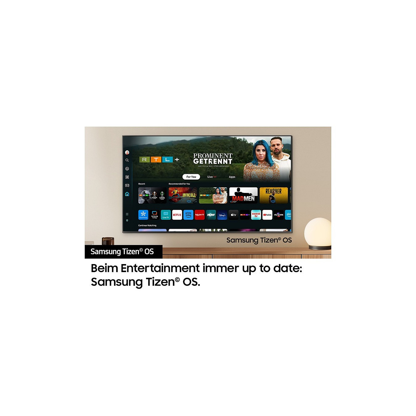 163.0cm 65' (3840x2160) Samsung GU65DU7179UXZG 16:9 Crystal UHD 50Hz HDMI USB WLAN Bluetooth HDR10+ Speaker Black