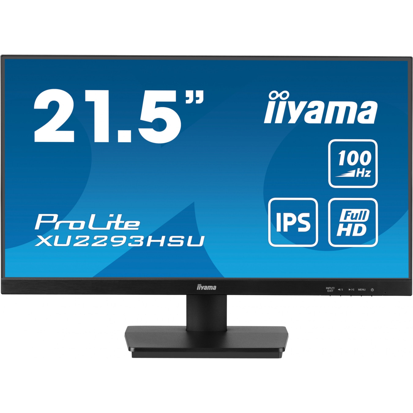 iiyama ProLite XU2293HSU-B7 - 21.5" IPS Full HD (1920x1080) 100Hz, 1ms MPRT, HDMI+DP, 2xUSB Hub, Black