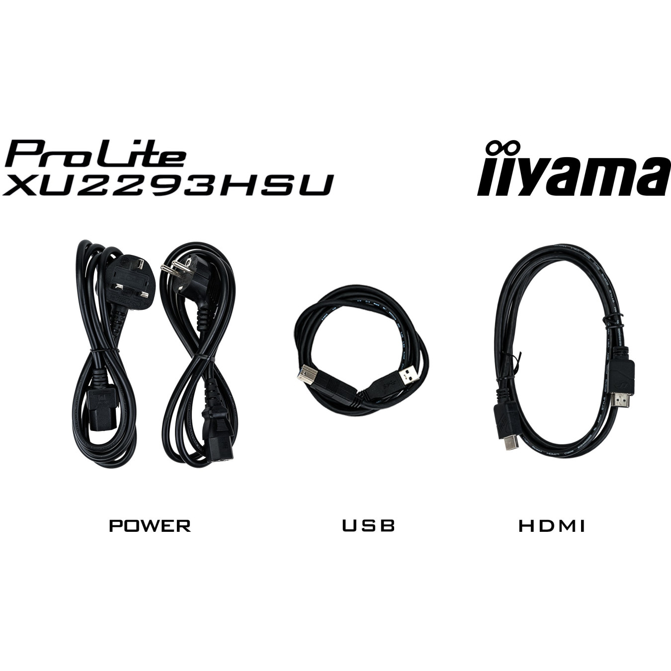 iiyama ProLite XU2293HSU-B7 - 21.5" IPS Full HD (1920x1080) 100Hz, 1ms MPRT, HDMI+DP, 2xUSB Hub, Black