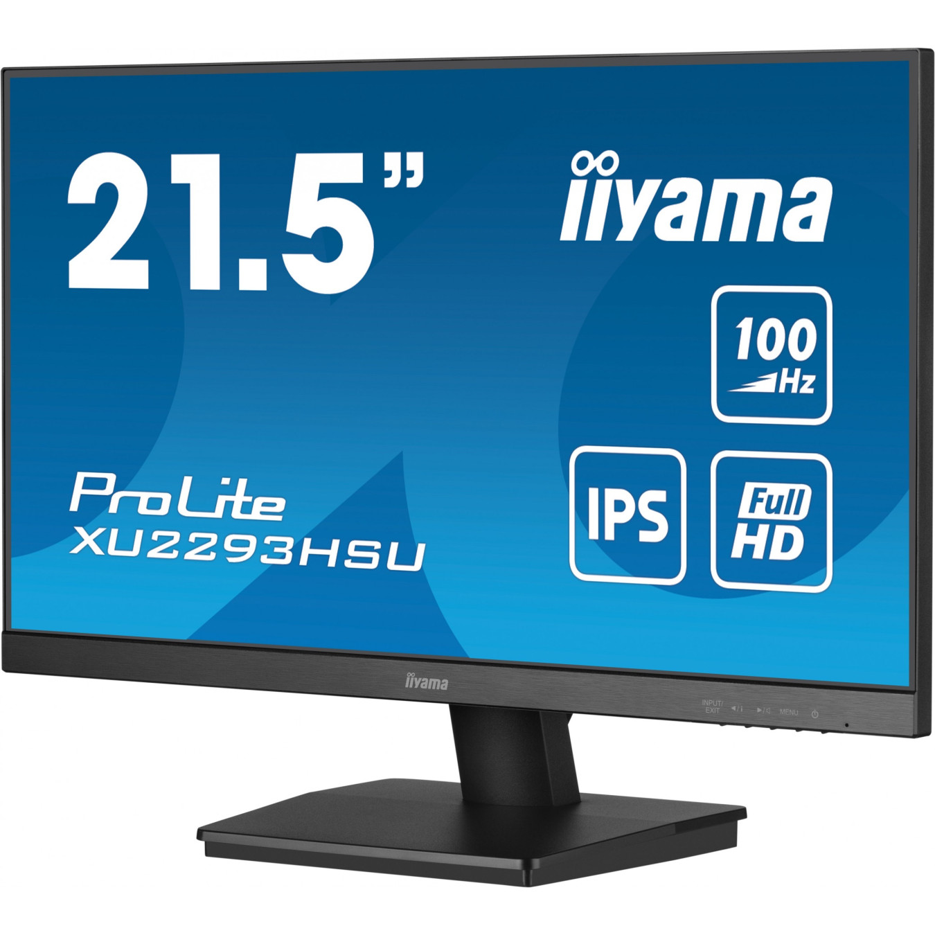 iiyama ProLite XU2293HSU-B7 - 21.5" IPS Full HD (1920x1080) 100Hz, 1ms MPRT, HDMI+DP, 2xUSB Hub, Black