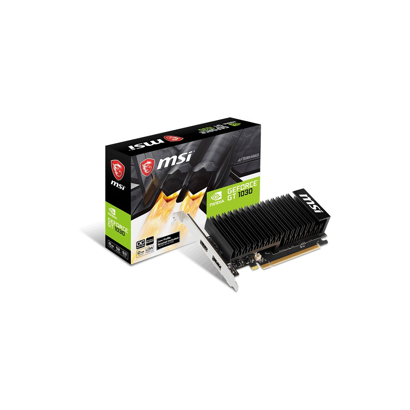 MSI GeForce GT 1030 2GHD4 LP OC 2GB GDDR4 Passive Low Profile (Boxed) — Buy in Cyprus with Fast Delivery