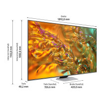 215.9cm 85' (3840x2160) Samsung GQ85Q80DATXZG 16:9 QLED 100Hz HDMI USB WLAN Bluetooth HDR10+ Speaker Titan Black