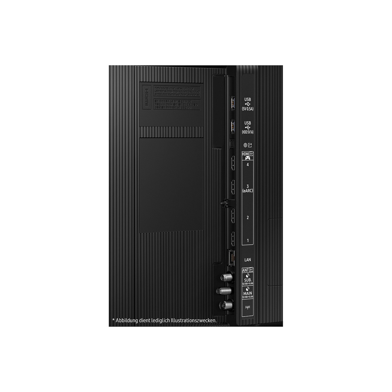 215.9cm 85' (3840x2160) Samsung GQ85Q80DATXZG 16:9 QLED 100Hz HDMI USB WLAN Bluetooth HDR10+ Speaker Titan Black