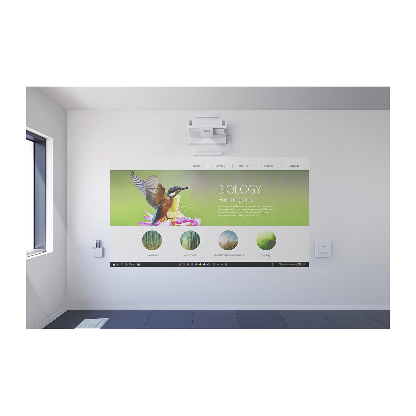 EPSON EB-1485Fi 3LCD Full HD Ultra-short distance projector 5000 Lumen 0.27:1-0.37:1 incl. finger touch unit
