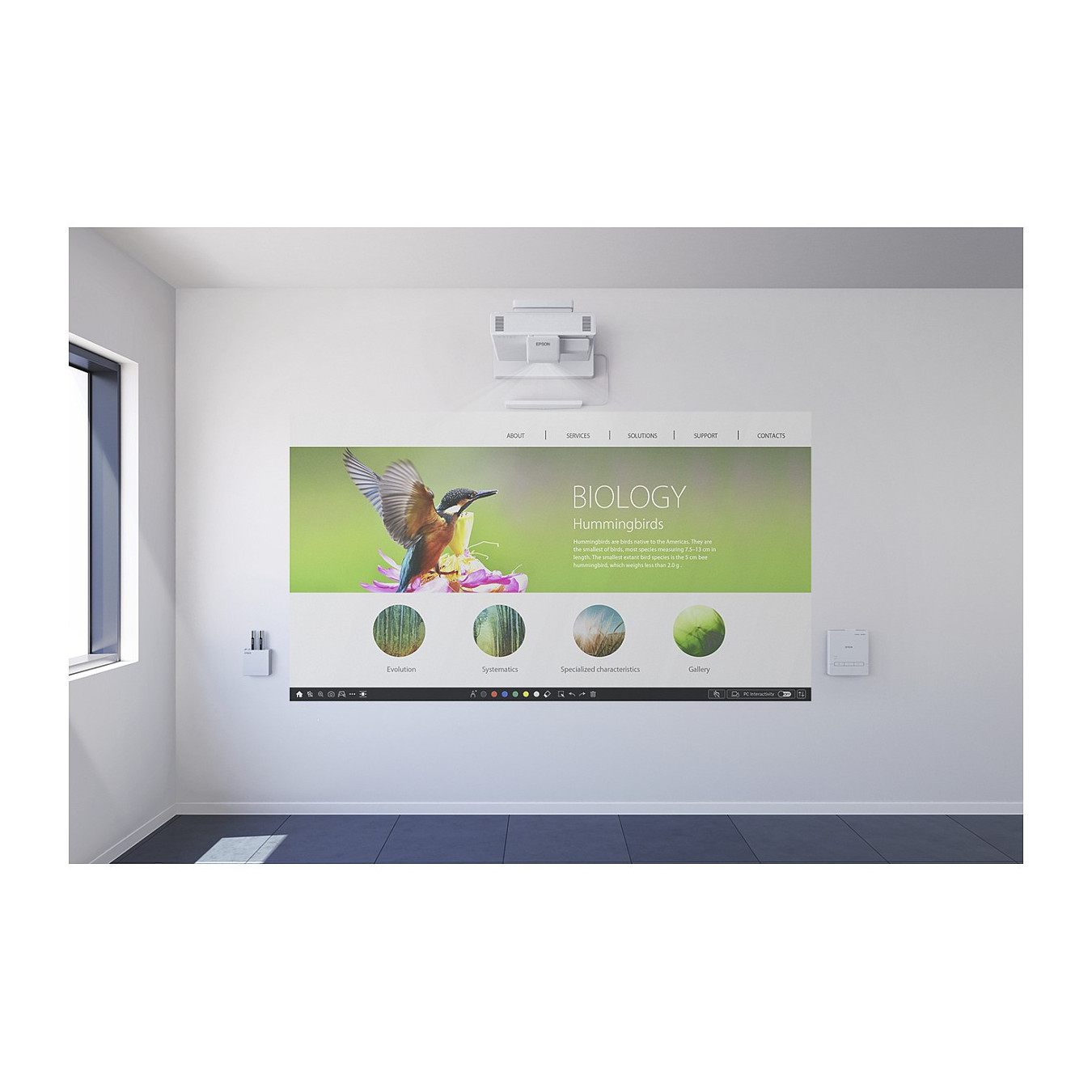EPSON EB-1485Fi 3LCD Full HD Ultra-short distance projector 5000 Lumen 0.27:1-0.37:1 incl. finger touch unit