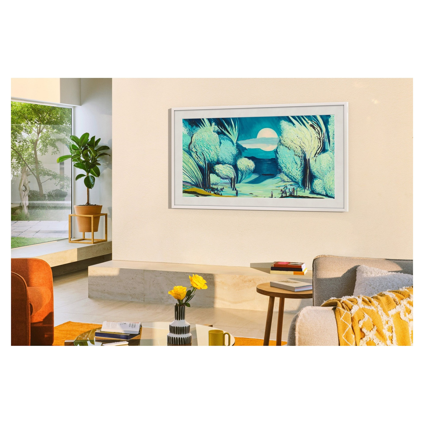 163cm 65' (3840x2160) Samsung The Frame GQ65LS03FAUXZG 16:9 QLED 100Hz HDMI USB LAN WLAN Bluetooth One Connect Box Black