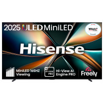 254.0cm 100' (3840x2160) Hisense 100U7NQ 16:9 Mini LED 144Hz HDMI USB WLAN Bluetooth HDR10+ Adaptive Speaker Black