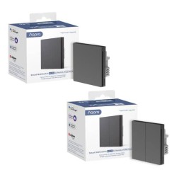 WS-EUK02-GRAY SMART WALL SWITCH H1 EU (NO NEUTRAL, DOUBLE ROCKER), GRAY AQARA — Buy in Cyprus with Fast Delivery
