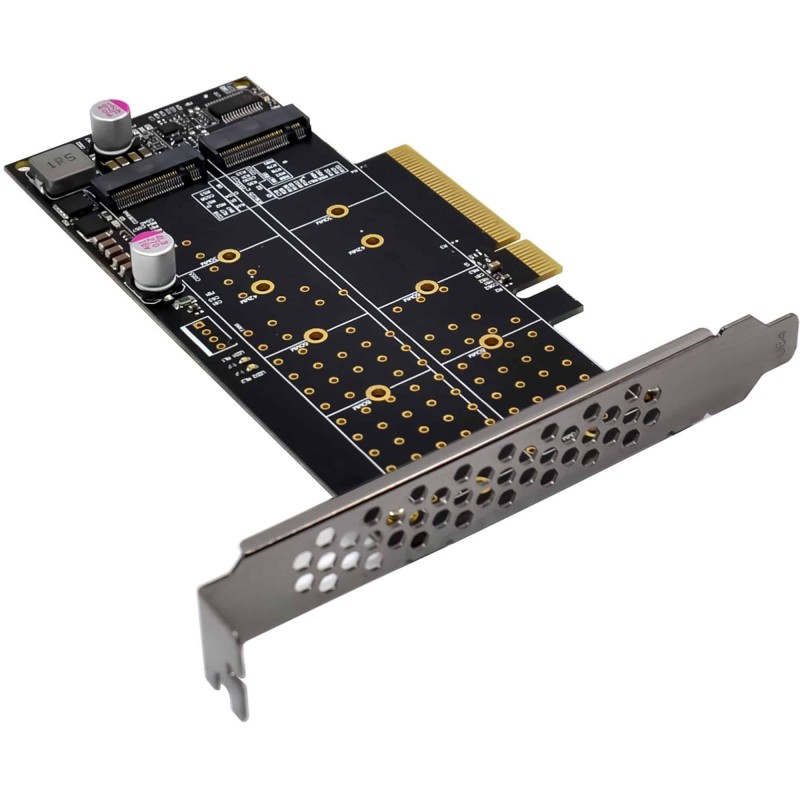 Armenius 76660N PCIe x8 to 2x M.2 NVMe Adapter - Bifurcation Low Profile (Boxed) — Buy in Cyprus with Fast Delivery