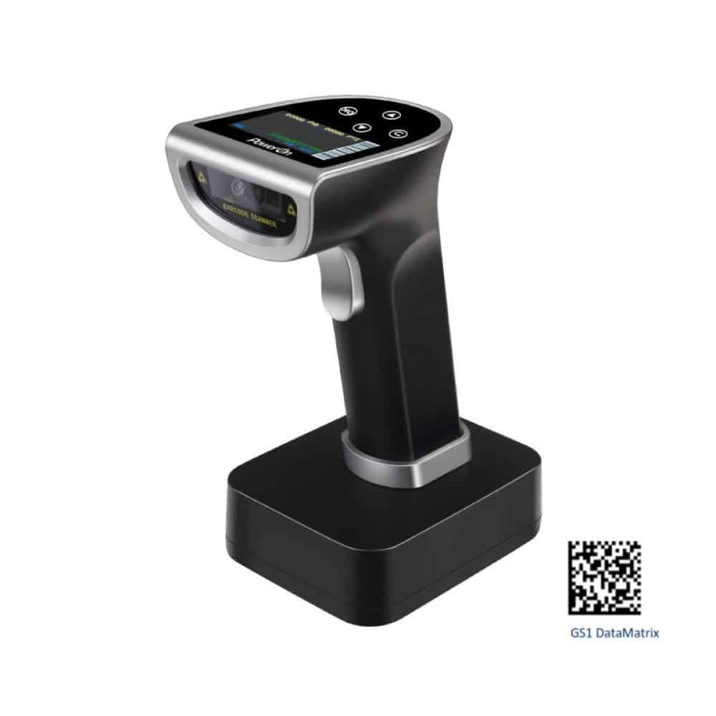 BCS-07BW BARCODE WIRELESS WIRED 2D SCANNER W LED SCREEN BLACK POWER-ON — Buy in Cyprus with Fast Delivery