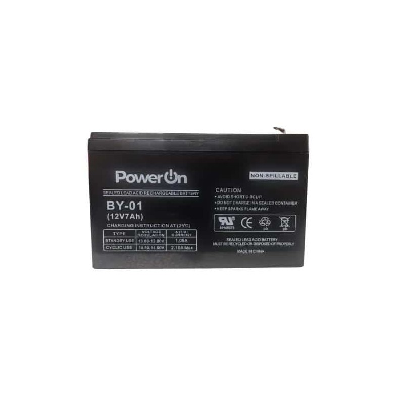 BY-01 UPS BATTERY 12V 7Ah POWER-ON — Buy in Cyprus with Fast Delivery