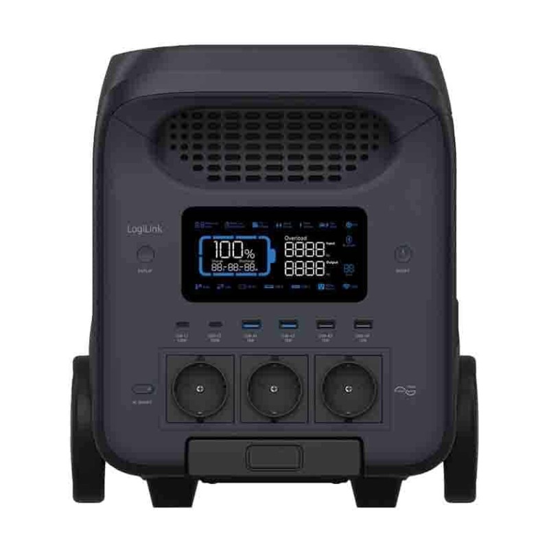 PPS3000 PORTABLE POWER STATION, 3000 W, LiFePO4 BATTERY, TUYA COMPATIBLE, BLACK LOGILINK — Buy in Cyprus with Fast Delivery