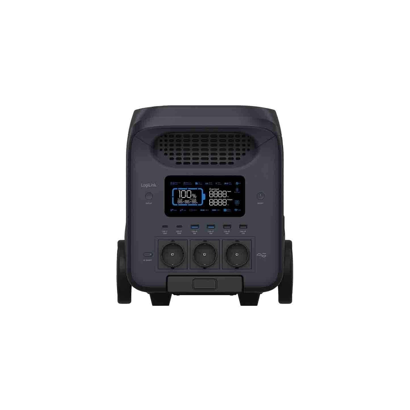 PPS3000 PORTABLE POWER STATION, 3000 W, LiFePO4 BATTERY, TUYA COMPATIBLE, BLACK LOGILINK — Buy in Cyprus with Fast Delivery