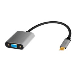 Buy CUA0104 0.15m USB TYPE-C TO VGA C M ADAPTER, 1080p ALU BLACK GREY, LOGILINK in Cyprus, Nicosia, Limassol, Larnaka, Pafos