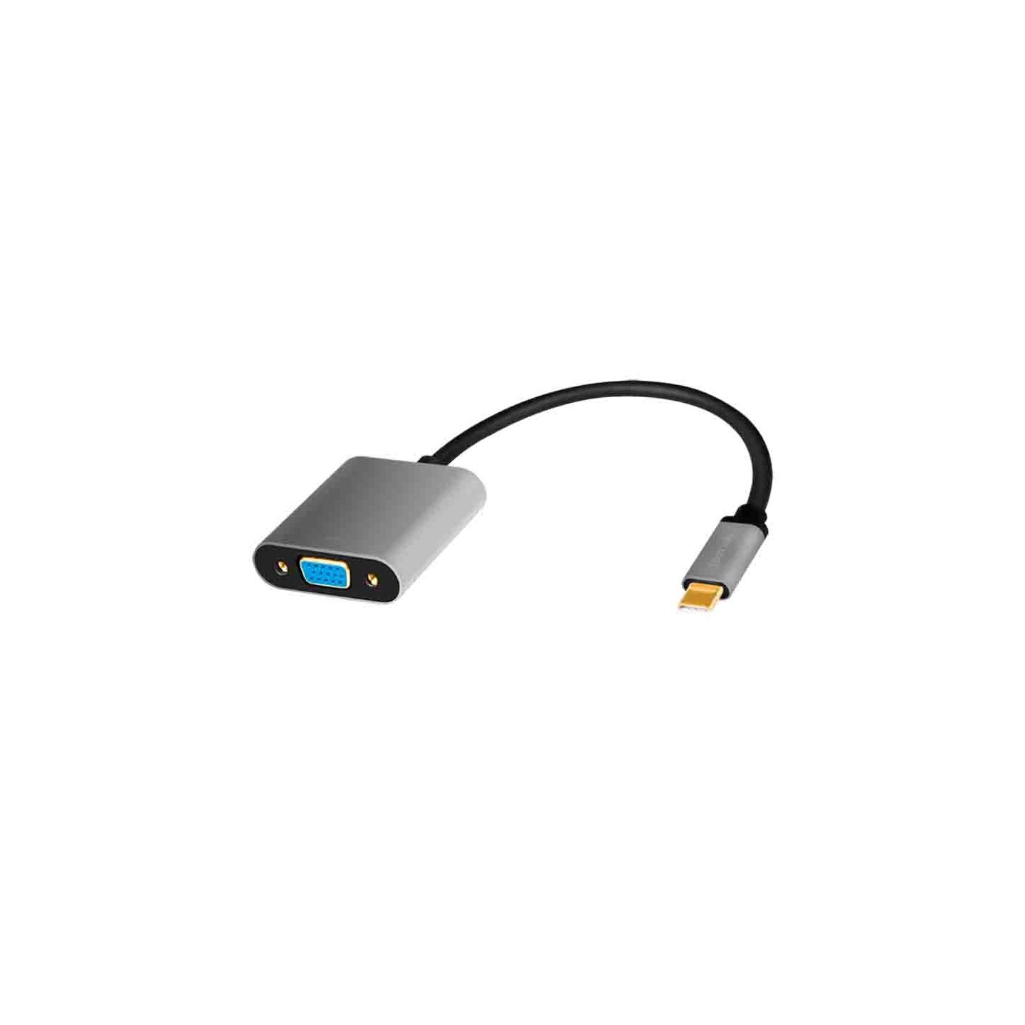Buy CUA0104 0.15m USB TYPE-C TO VGA C M ADAPTER, 1080p ALU BLACK GREY, LOGILINK in Cyprus, Nicosia, Limassol, Larnaka, Pafos