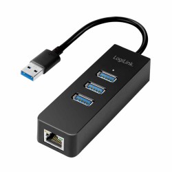 LogiLink UA0173A USB 3.0 to Gigabit Ethernet & 3-Port USB Hub — Armenius Store Cyprus