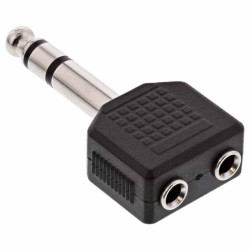 Buy 99304 AUDIO ADAPTER 6.35 MALE TO 2x3.5 JACK FEMALE INLINE in Cyprus, Nicosia, Limassol, Larnaka, Pafos