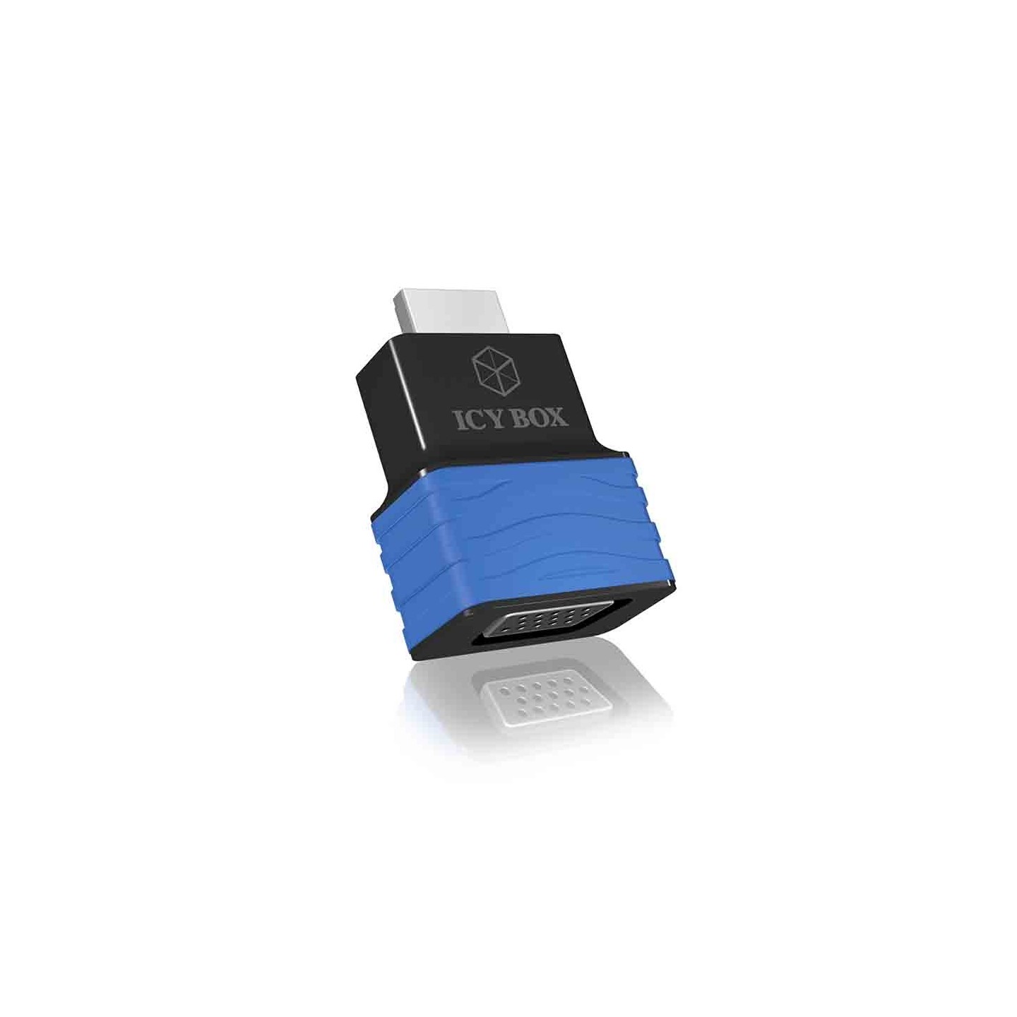 IB-AC516 HDMI TO VGA VIDEO ADAPTER HD-15 TO HDMI F M BLACK BLUE ICYBOX — Buy in Cyprus with Fast Delivery