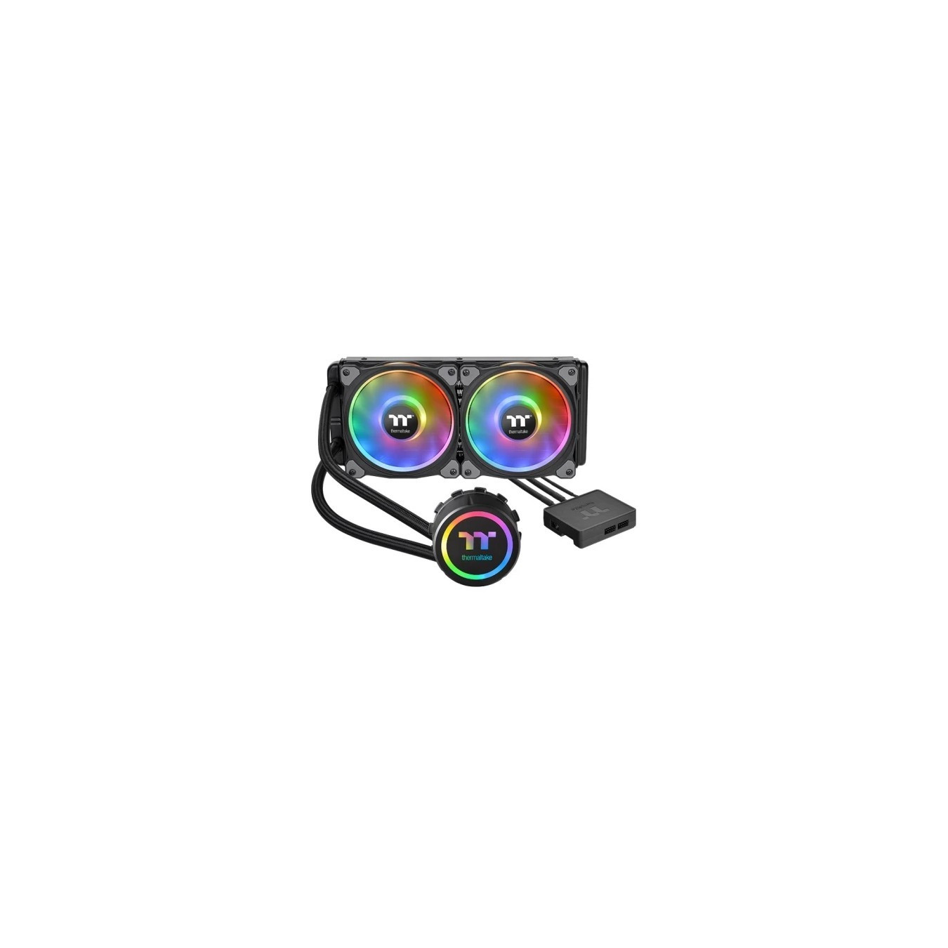 Thermaltake Floe DX RGB 240 - TT Premium Edition - 240mm AIO Liquid Cooler, Black, 2x120mm RGB Fans
