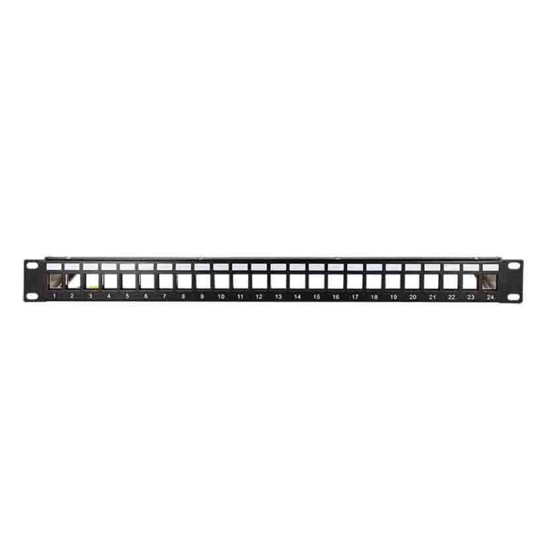 NK4058 19' PATCH PANEL for 24 KEYSTONE JACKS with REAR CABLE MANAGER LOGILINK — Buy in Cyprus with Fast Delivery
