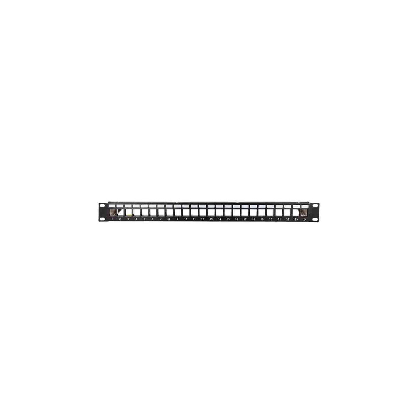 NK4058 19' PATCH PANEL for 24 KEYSTONE JACKS with REAR CABLE MANAGER LOGILINK — Buy in Cyprus with Fast Delivery