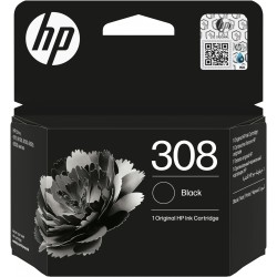 Buy HP 308 Original Black Ink Cartridge - Standard Yield, Pigment-Based Ink, Sin... in Cyprus, Nicosia, Limassol, Larnaka, Pafos