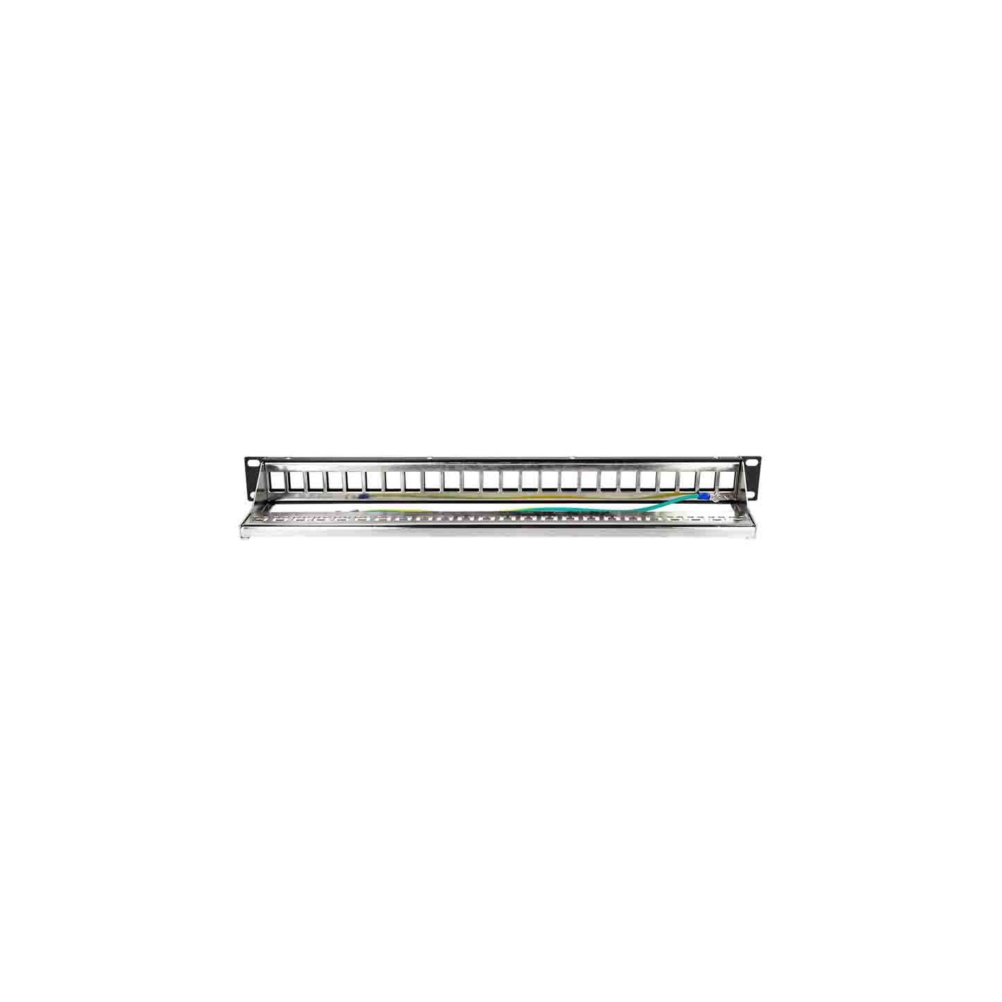 NK4058 19' PATCH PANEL for 24 KEYSTONE JACKS with REAR CABLE MANAGER LOGILINK — Buy in Cyprus with Fast Delivery