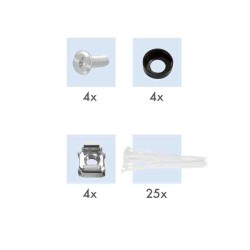 NK4058 19' PATCH PANEL for 24 KEYSTONE JACKS with REAR CABLE MANAGER LOGILINK — Buy in Cyprus with Fast Delivery