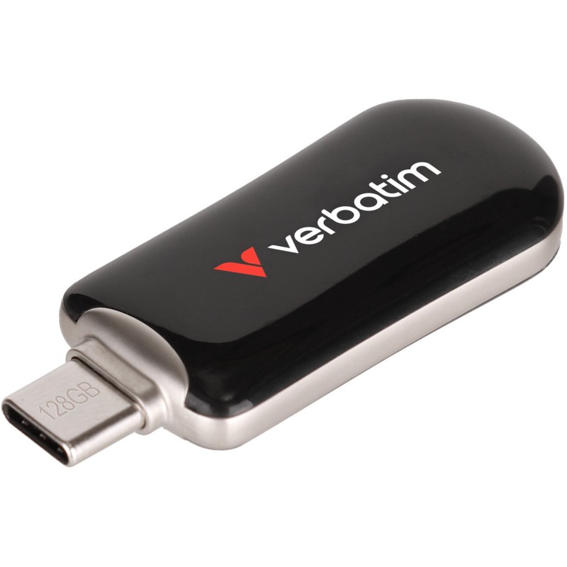 Buy Verbatim Plectra USB-C Flash Drive - 30225 - 128GB Black, USB 3.2 Gen1, 100M... in Cyprus, Nicosia, Limassol, Larnaka, Pafos
