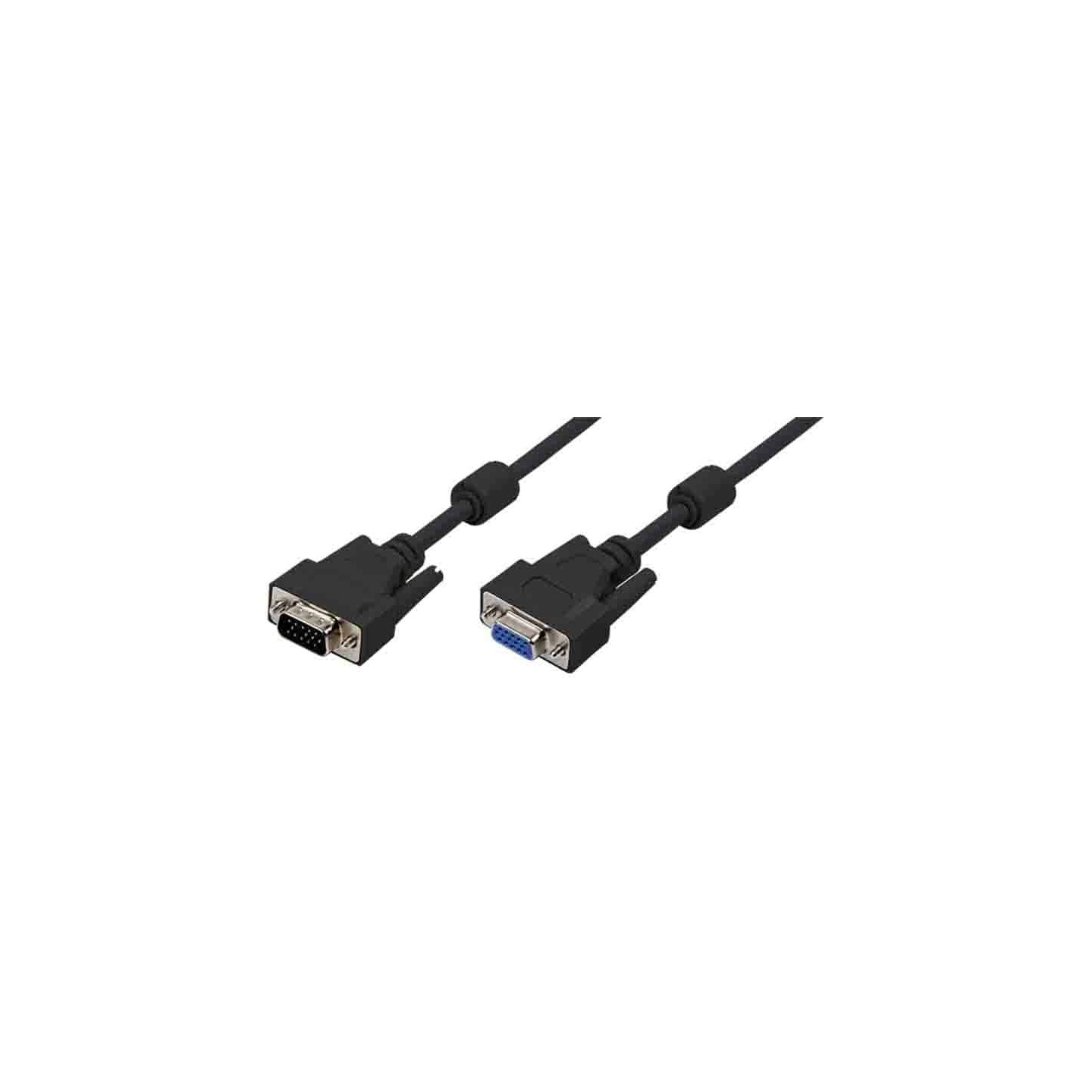 CV0006 VGA CABLE, HD15 M to HD15 F, 1080p, 2x FERRITE, BLACK, 5 m LOGILINK — Buy in Cyprus with Fast Delivery