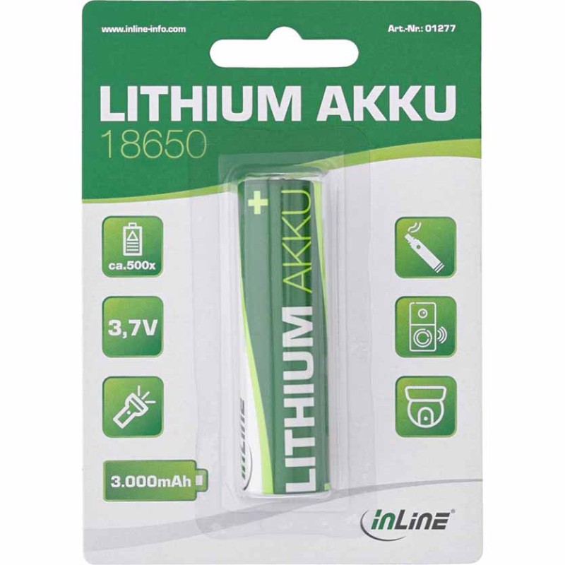 01277 18650 3.7V BATTERY LITHIUM HIGH ENERGY 3000mAh INLINE — Buy in Cyprus with Fast Delivery