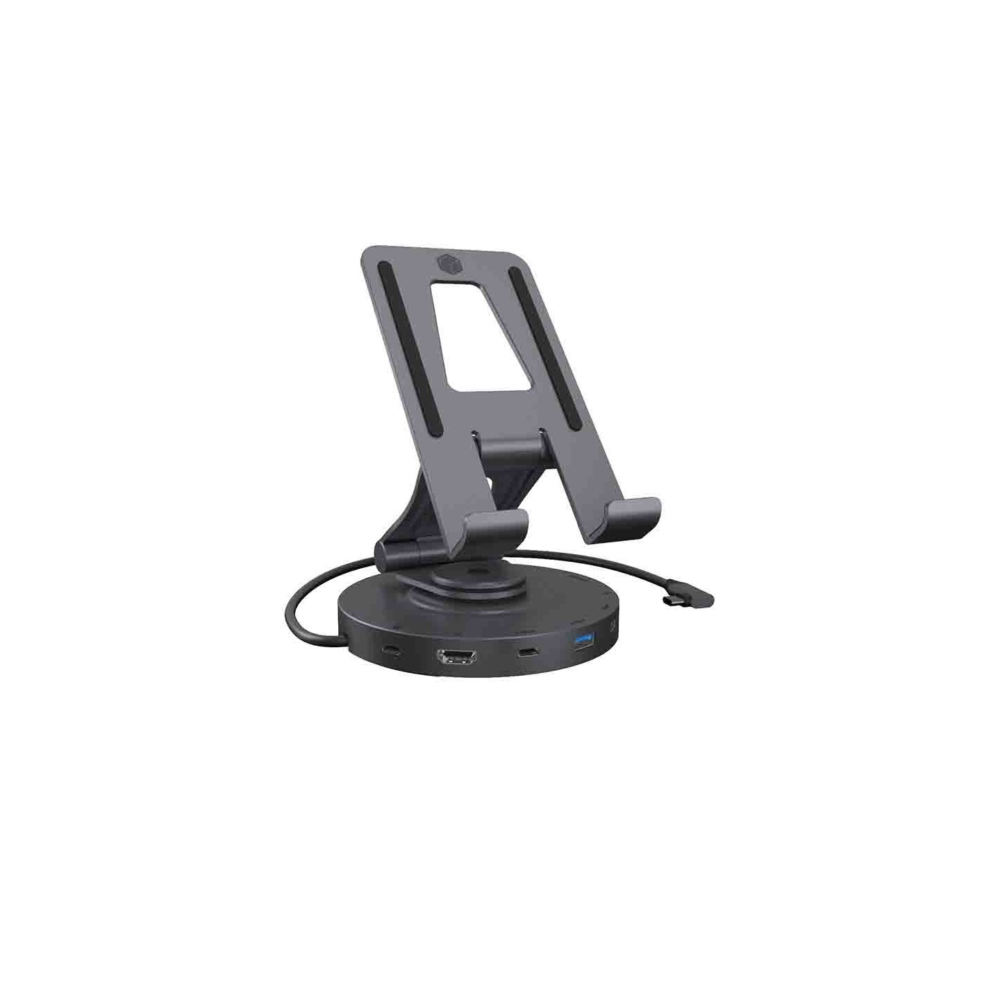 IB-TH100-DK SWIVEL STAND FOR TABLET AND SMARTPHONE WITH DOCKINGSTATION ICYBOX — Buy in Cyprus with Fast Delivery