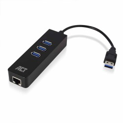ACT AC6310 USB 3.0 Hub 3-Port + Gigabit Ethernet Black | ACT Connectivity — Armenius Store Cyprus