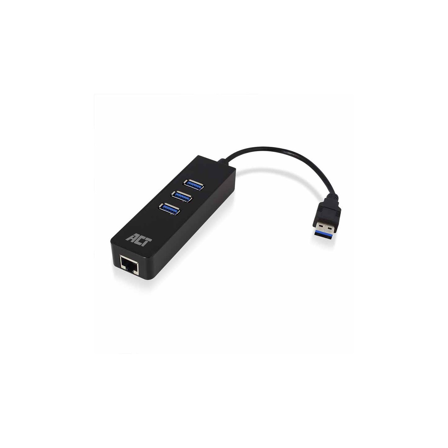 ACT AC6310 USB 3.0 Hub 3-Port + Gigabit Ethernet Black | ACT Connectivity — Armenius Store Cyprus