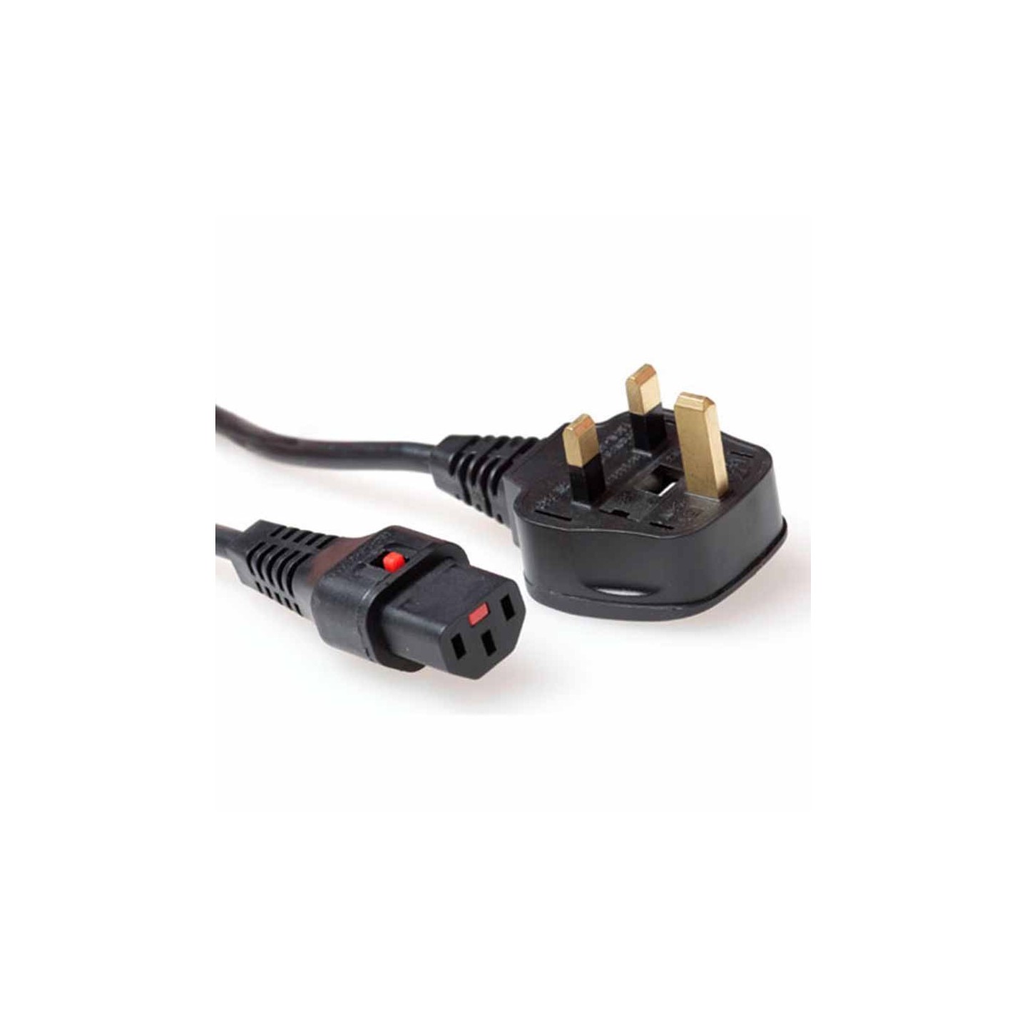 Buy AK5059 2m UK TO C13 LOCKABLE POWER CABLE BLACK IEC LOCK in Cyprus, Nicosia, Limassol, Larnaka, Pafos