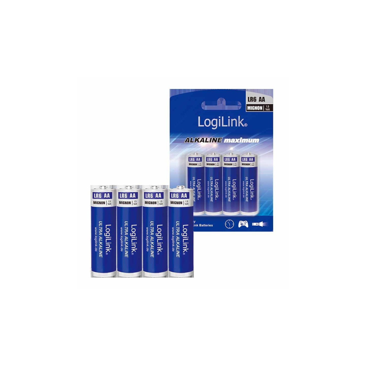 Buy LR6B4 BATTERIES AA x4pcs LR6 MIGNON ULTRA POWER LOGILINK in Cyprus, Nicosia, Limassol, Larnaka, Pafos