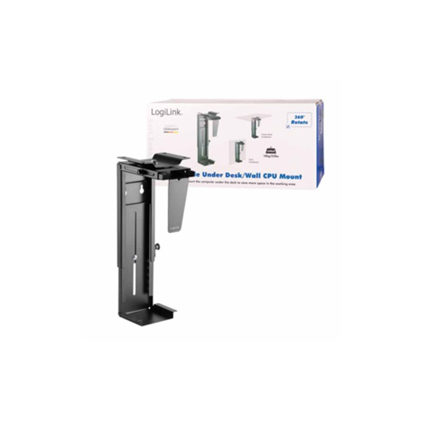 EO0005 ADJUSTABLE UNDER DESK and WALL CPU MOUNT ROTATABLE, LOGILINK — Buy in Cyprus with Fast Delivery