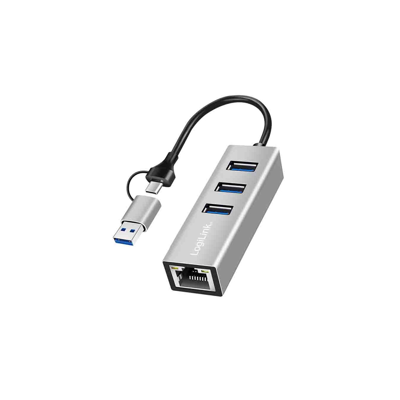 LogiLink UA0440 USB 3.2 Gen1 Hub – 3xUSB-A RJ45 – | Armenius Store