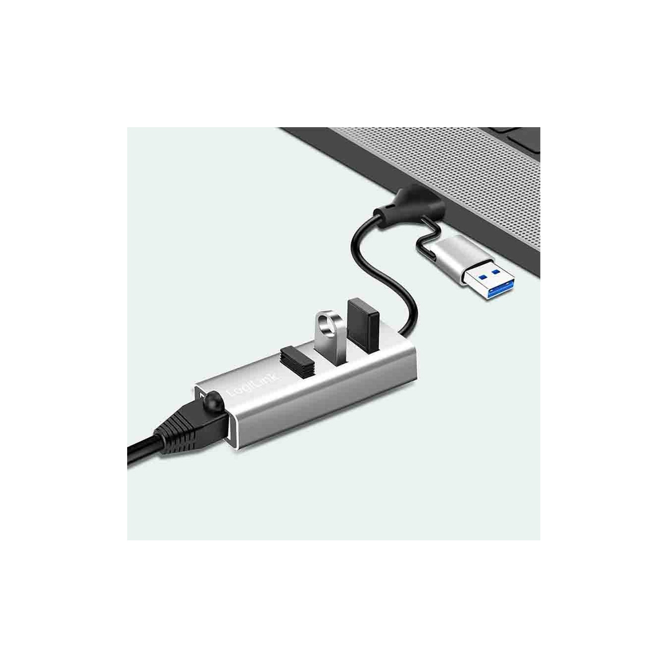 LogiLink UA0440 USB 3.2 Gen1 Hub – 3xUSB-A RJ45 – | Armenius Store