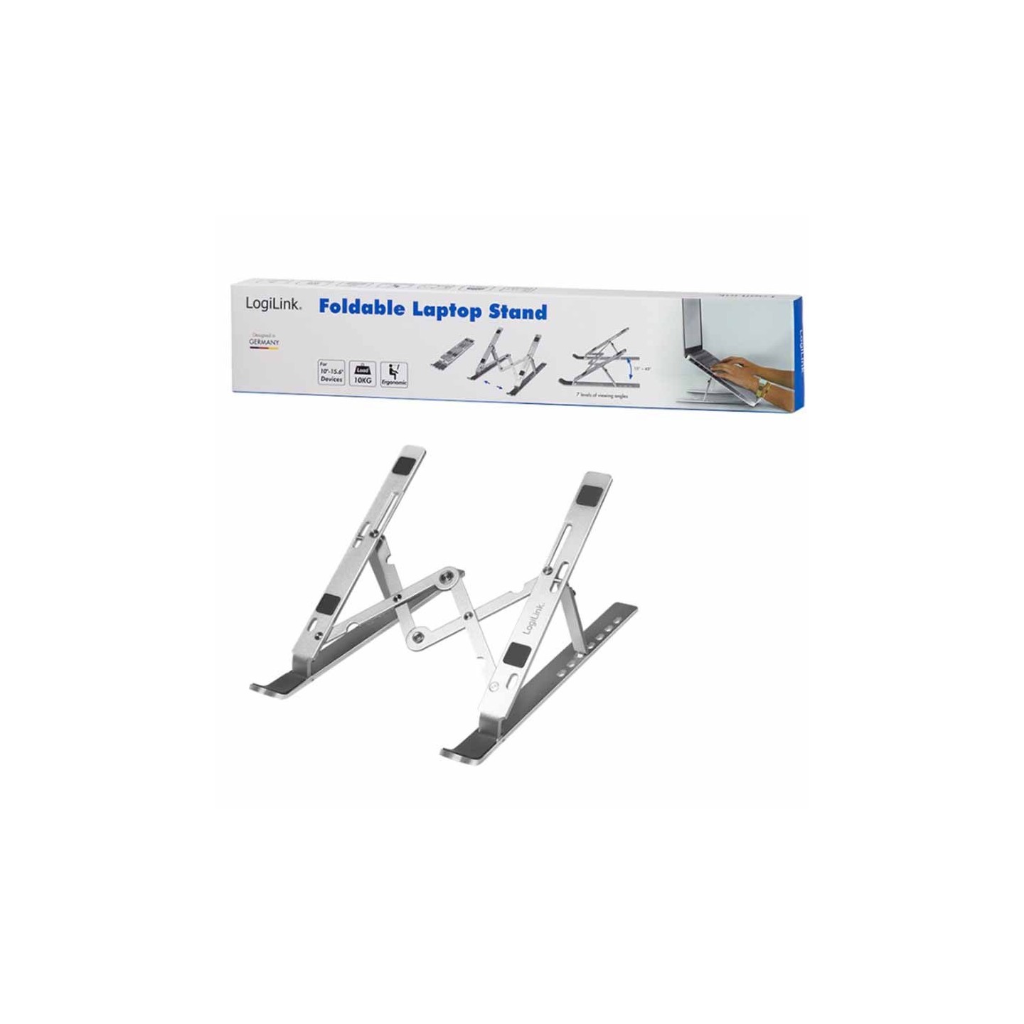 Buy AA0134 NOTEBOOK STAND ERGONOMIC FOLDABLE 10-16' LOGILINK in Cyprus, Nicosia, Limassol, Larnaka, Pafos